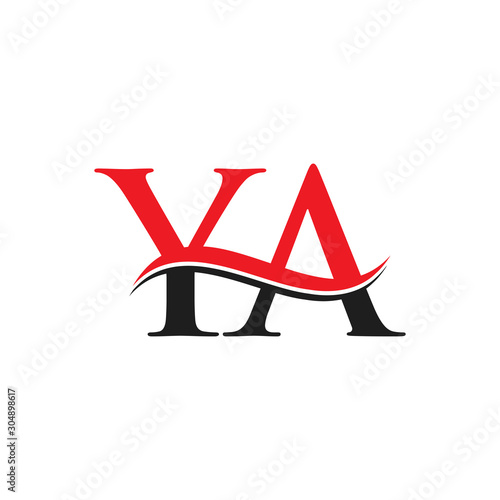 YA Letter Linked Logo. YA Letter Modern Business Logo Design Vector template.