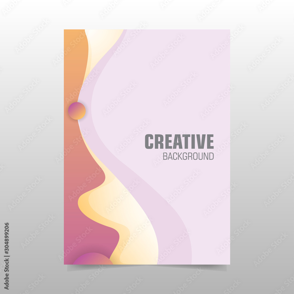 Minimalist cover design with creative fluid style. Modern colorful wave liquid flow poster Vector illustration Minimalist cover design with creative fluid style. Modern colorful wave liquid flow poster Vector illustration