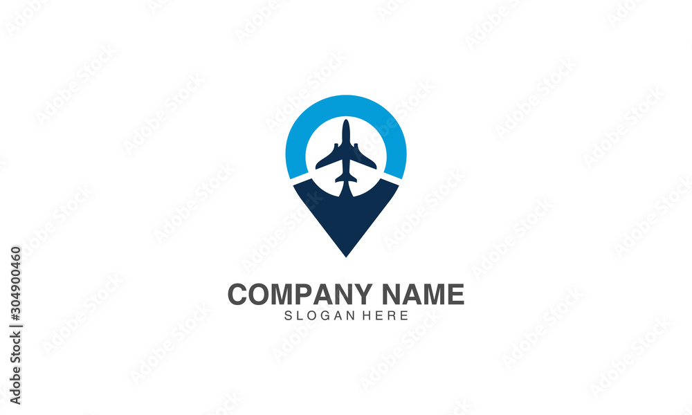 Combination logo from maps and travel transportation logo design concept Combination logo from maps and travel transportation logo design concept