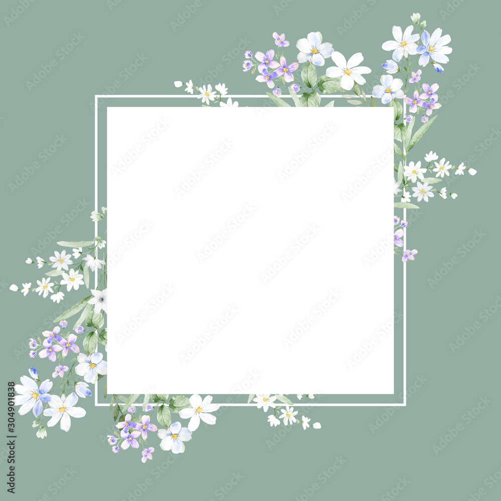 Fototapeta premium Floral poster, invite. Decorative greeting card or invitation design background