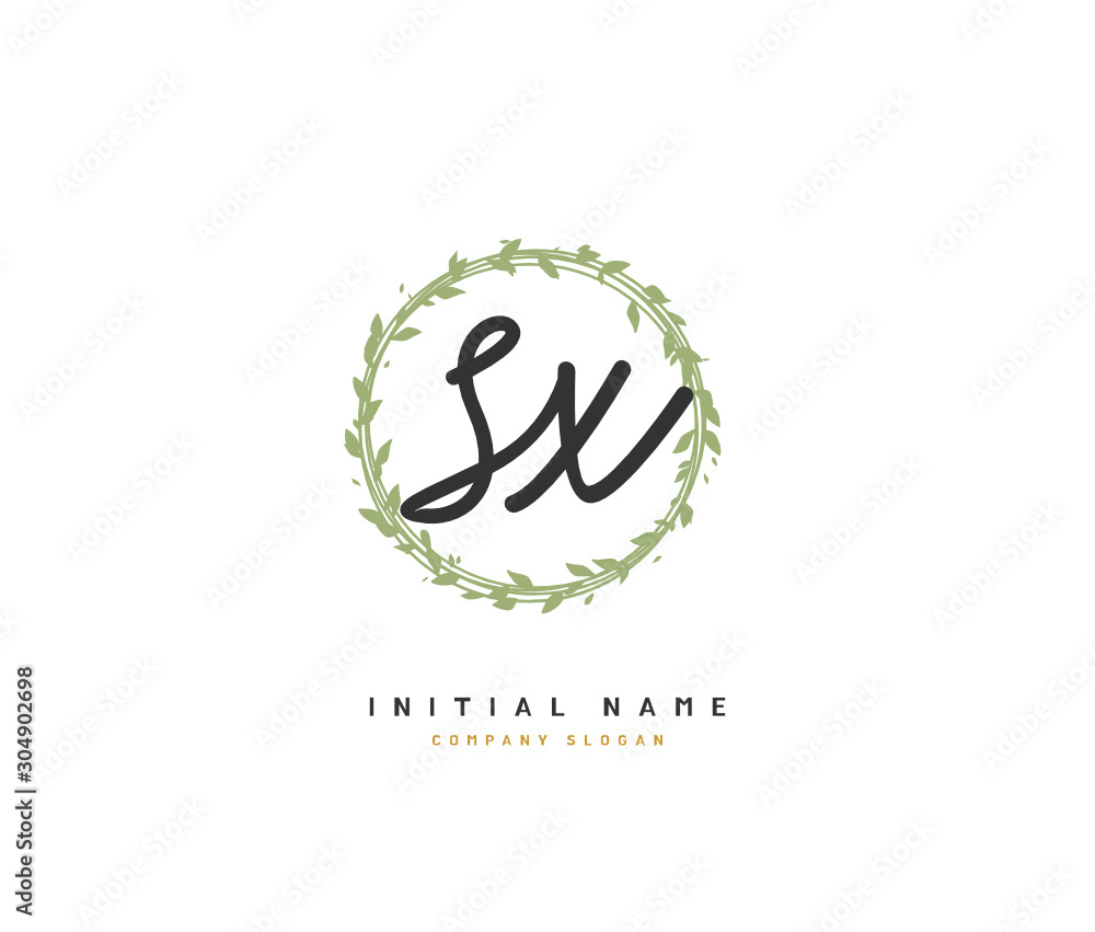 S X SX Beauty vector initial logo, handwriting logo of initial signature, wedding, fashion, jewerly, boutique, floral and botanical with creative template for any company or business. S X SX Beauty vector initial logo, handwriting logo of initial signature, wedding, fashion, jewerly, boutique, floral and botanical with creative template for any company or business.