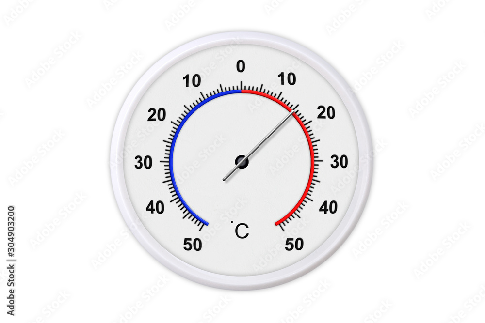 Celsius scale thermometer for measuring weather temperature