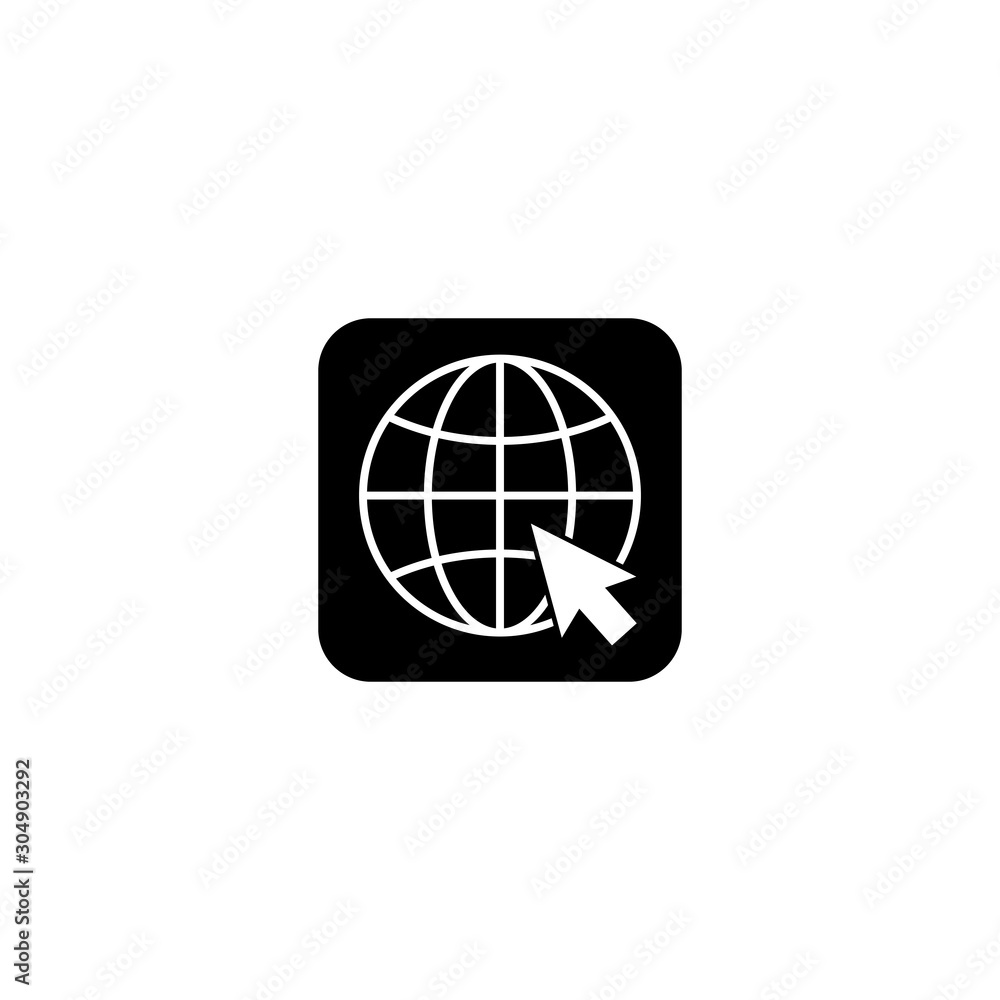 globe icon vector design symbol of go to web globe icon vector design symbol of go to web