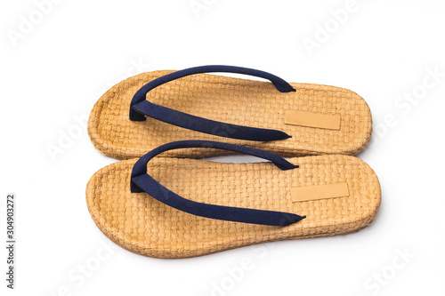Women's Sandals Bamboo Pattern Isolated White Background