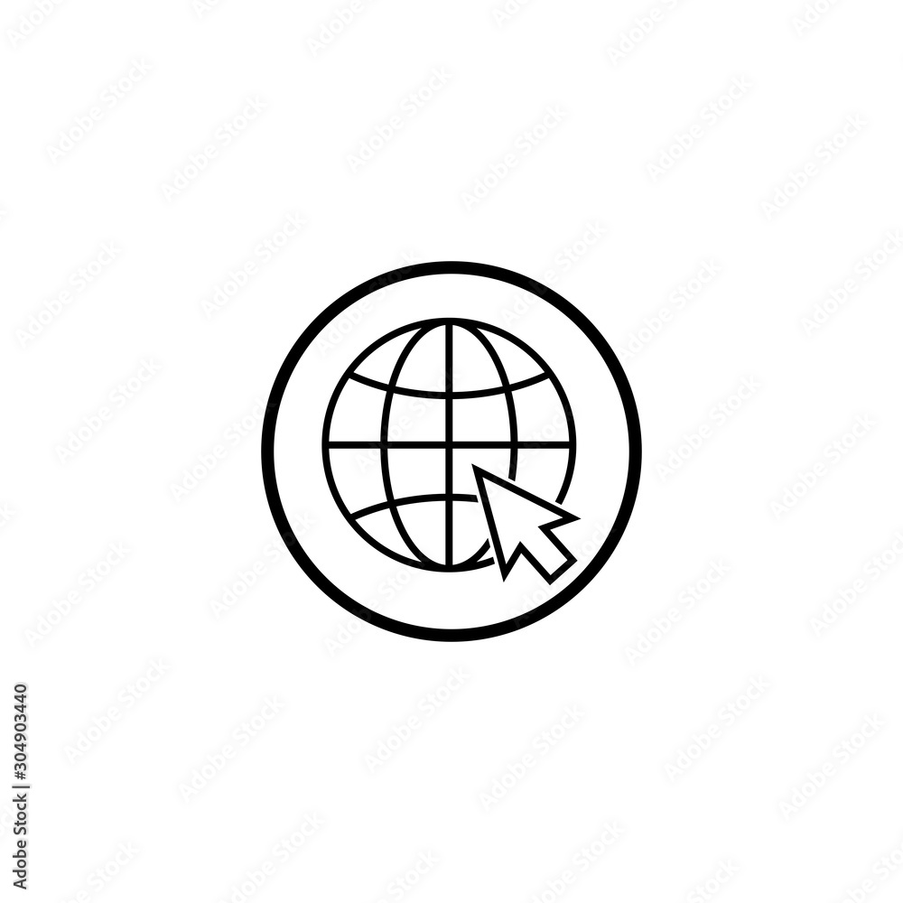 globe icon vector design symbol of go to web globe icon vector design symbol of go to web