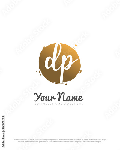 D P DP initial splash logo template vector. A logo design for company and identity business.