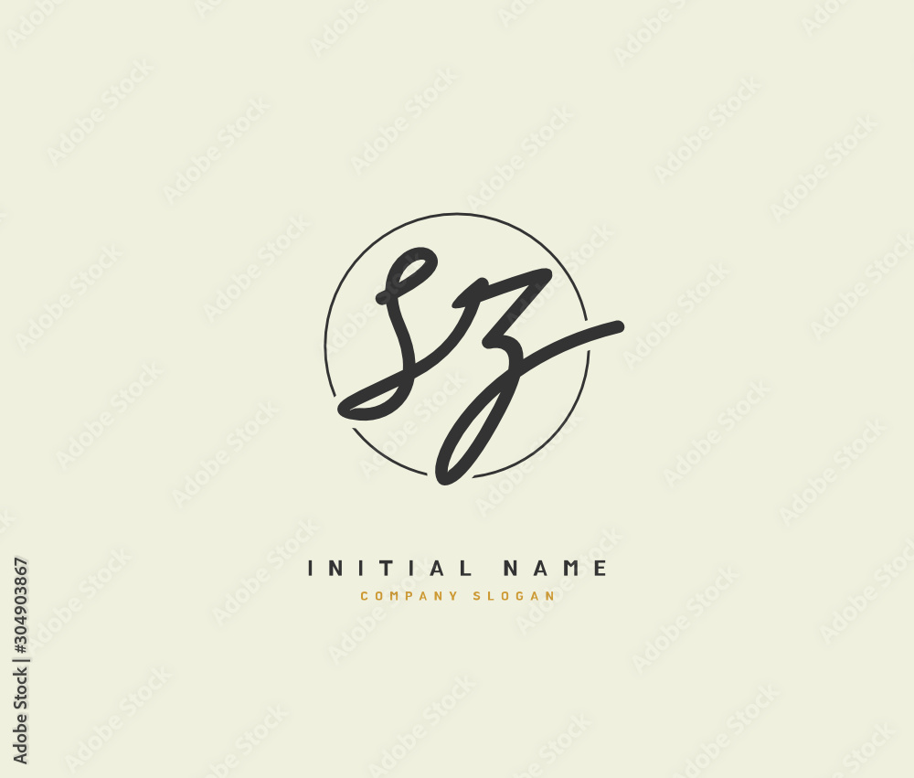 S Z SZ Beauty vector initial logo, handwriting logo of initial signature, wedding, fashion, jewerly, boutique, floral and botanical with creative template for any company or business. S Z SZ Beauty vector initial logo, handwriting logo of initial signature, wedding, fashion, jewerly, boutique, floral and botanical with creative template for any company or business.