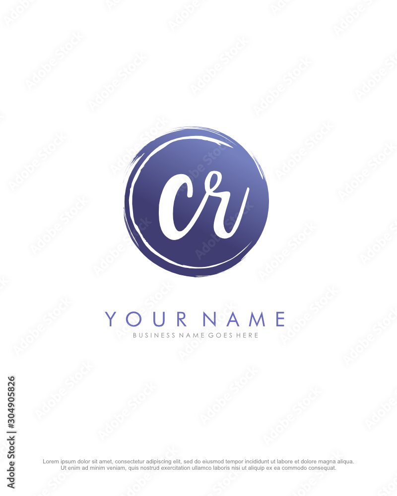 C R CR initial splash logo template vector. A logo design for company and identity business.