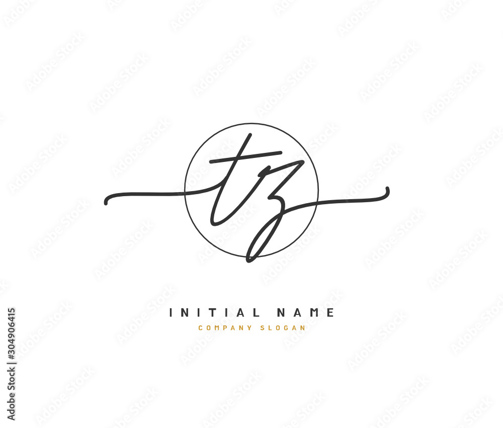 T Z TZ Beauty vector initial logo, handwriting logo of initial signature, wedding, fashion, jewerly, boutique, floral and botanical with creative template for any company or business. T Z TZ Beauty vector initial logo, handwriting logo of initial signature, wedding, fashion, jewerly, boutique, floral and botanical with creative template for any company or business.