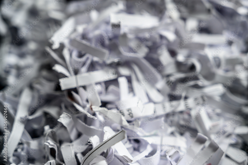 Pile of shredded paper clippings Pile of shredded paper clippings