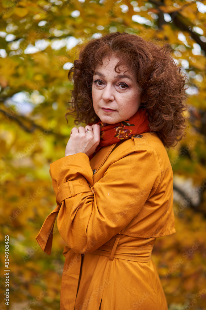 Autumnal portrait of a mature woman Autumnal portrait of a mature woman