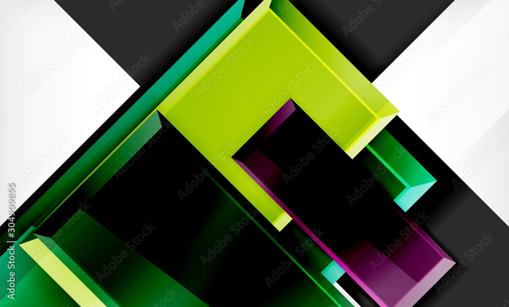 Bright colorful square shape blocks geometrical background Bright colorful square shape blocks geometrical background