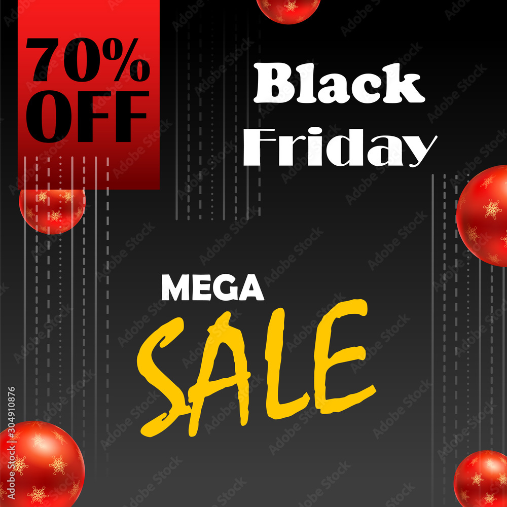 Fototapeta premium illustration of background for Black Friday Sale shopping Offer and Promotion Background on eve of Merry Christmas