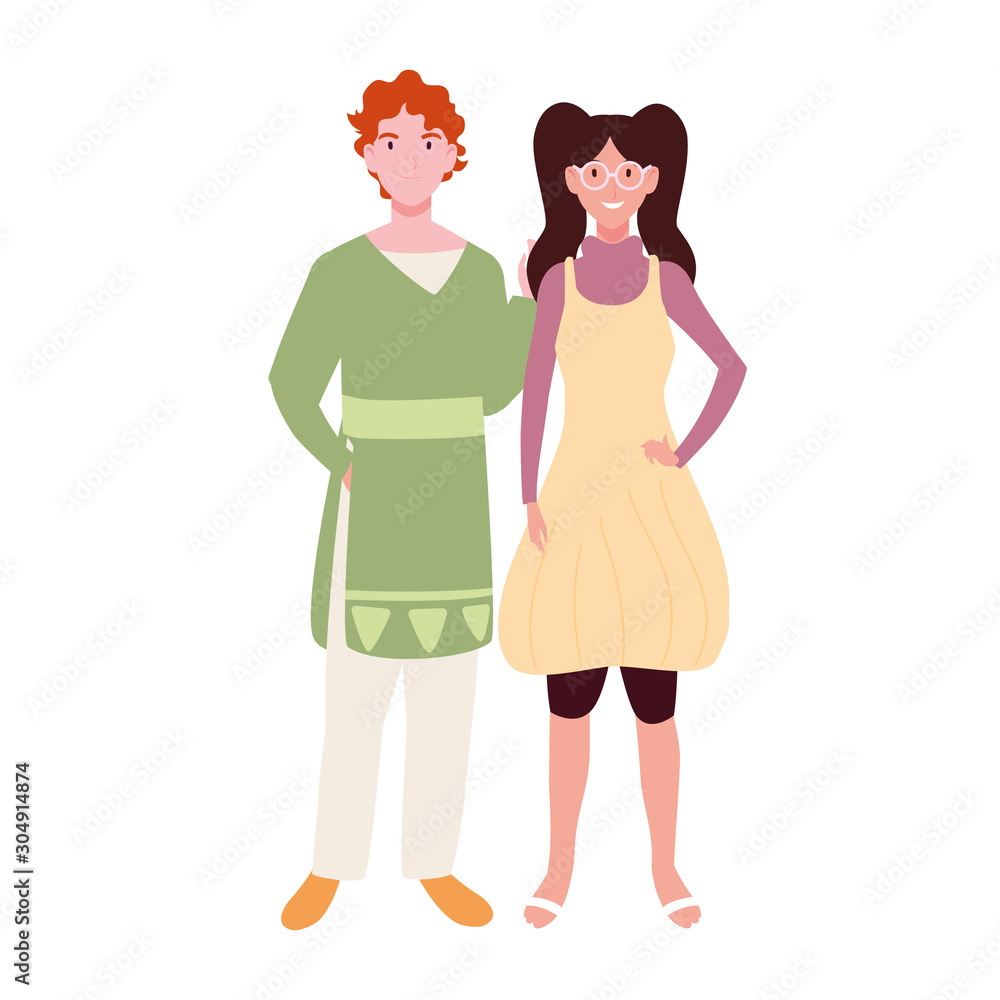 couple of people smiling standing couple of people smiling standing