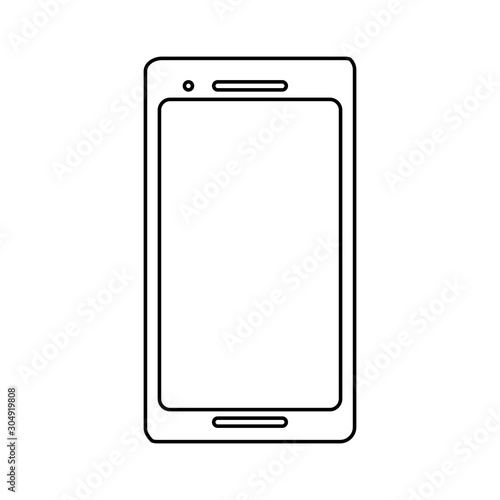 smartphone screen on white background