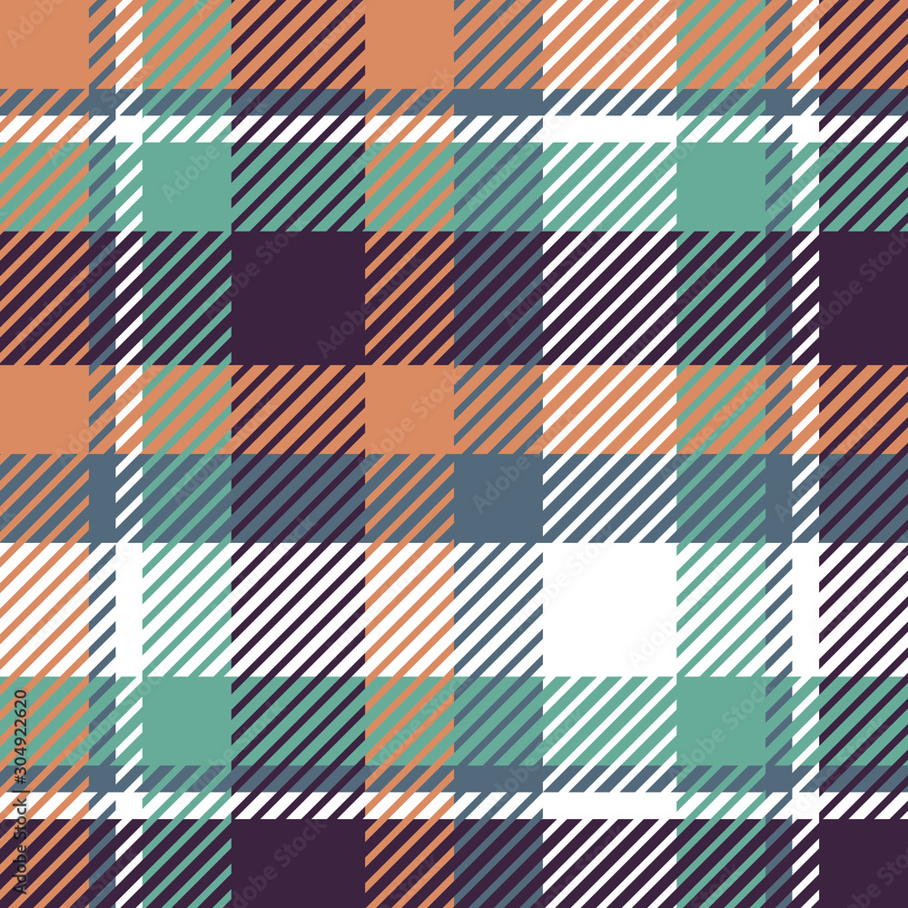 Plaid or tartan vector is background or texture in many color Plaid or tartan vector is background or texture in many color