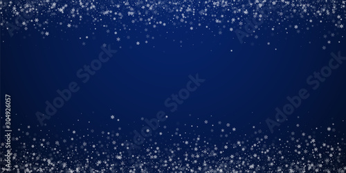 Beautiful snowfall Christmas background. Subtle fl