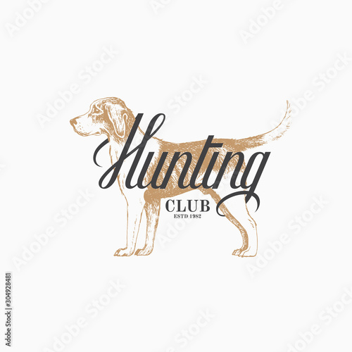 Hunting dog label photo