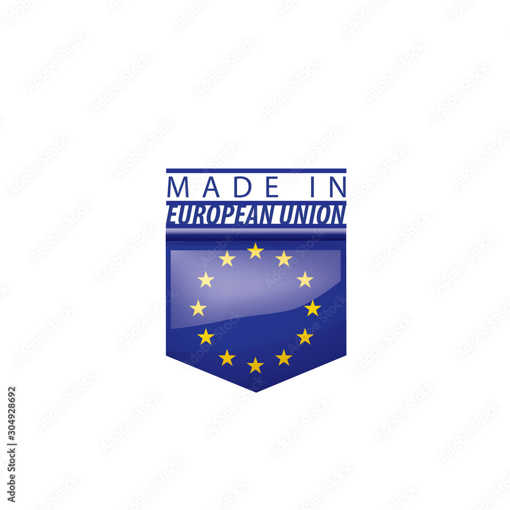 European union flag, vector illustration on a white background European union flag, vector illustration on a white background