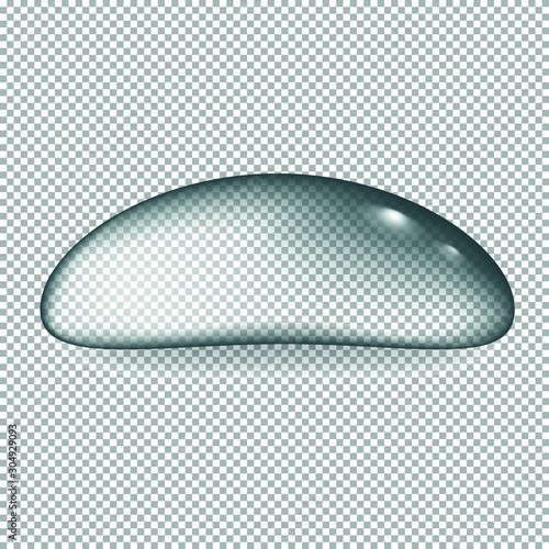 One transparent beautiful drop of water or rain painted by eps vector