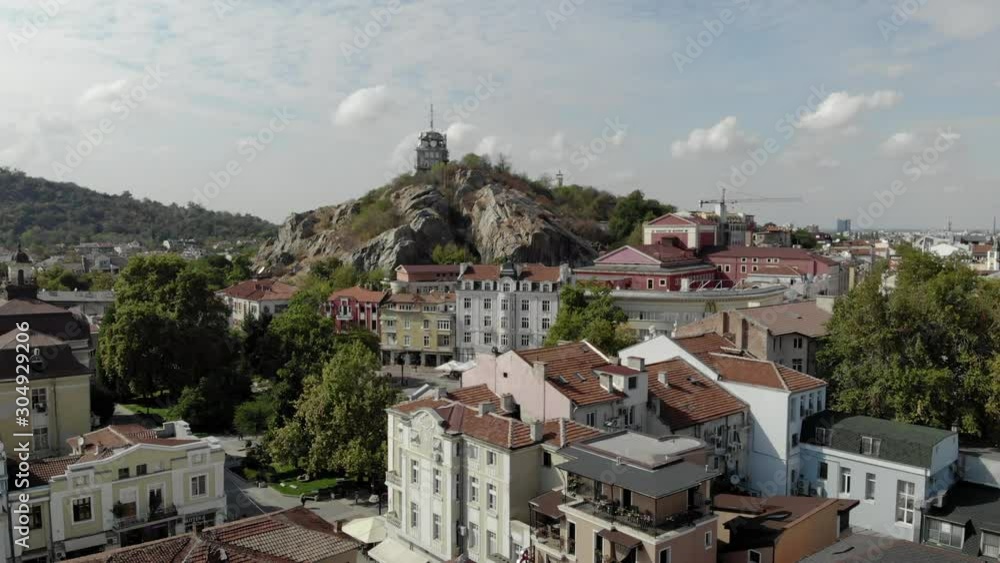 Aerial View Of The City Of Plovdiv, Bulgaria Aerial View Of The City Of Plovdiv, Bulgaria