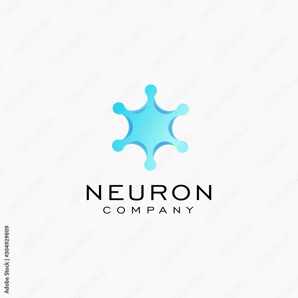 Abstract neuron logo design. Icon illustration vector Abstract neuron logo design. Icon illustration vector