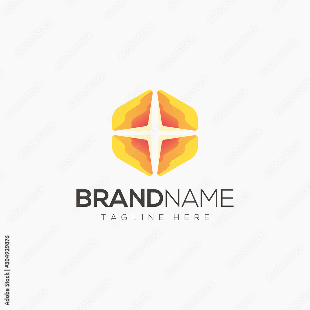 Abstract hexagon logo design. Icon illustration vector Abstract hexagon logo design. Icon illustration vector
