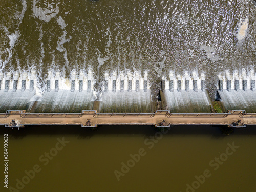 Canvas Print Aerial photo Dam