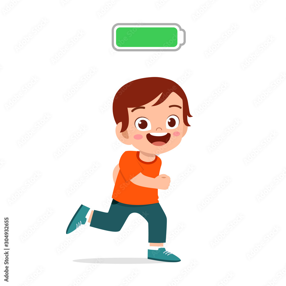 Fototapeta premium happy cute kid full energy