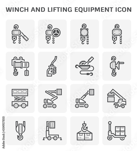winch lifting icon