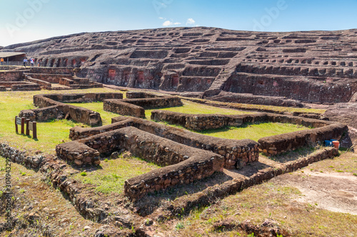 Remains of El Fuerte Pre Inca archeological site near Samaipata in Bolivia. photo