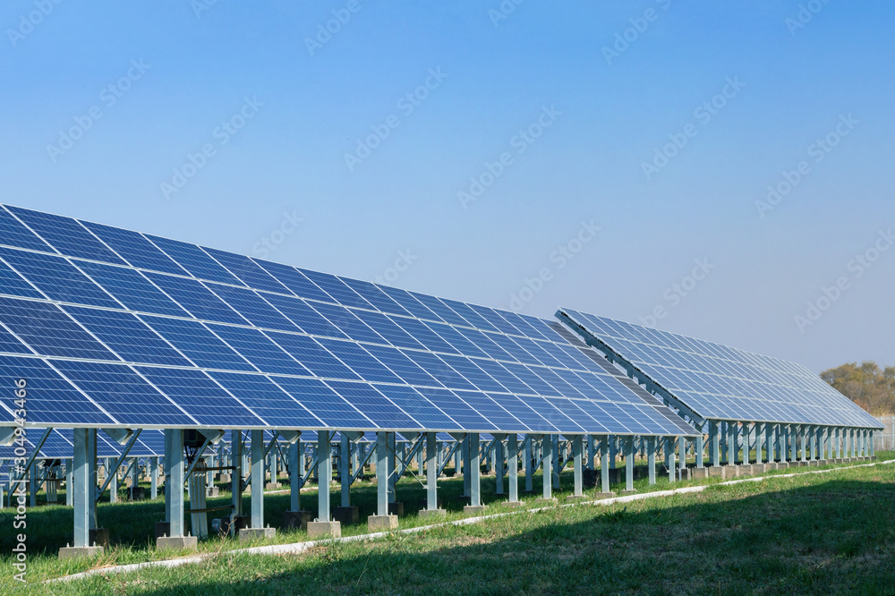 Large solar panels at the station Large solar panels at the station
