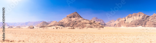 Panoramic Approach to Wadi Rum  The White Desert