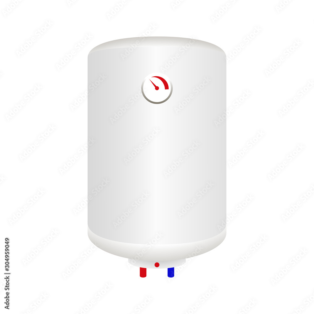 Realistic Electric boiler for heating water.3d vector illustration and realistic isometric view. Realistic Electric boiler for heating water.3d vector illustration and realistic isometric view.