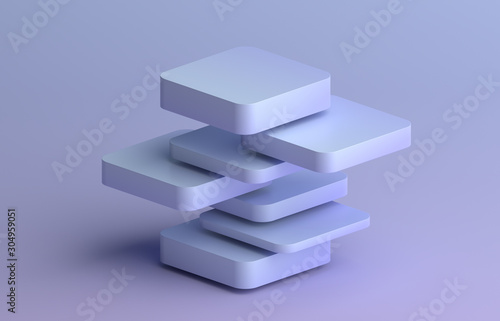 Abstract 3d render, modern background, graphic design