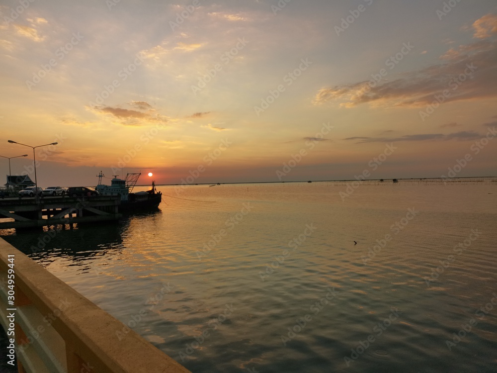 sunset on sea sunset on sea