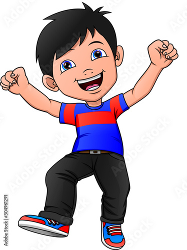 cute Happy boy cartoon