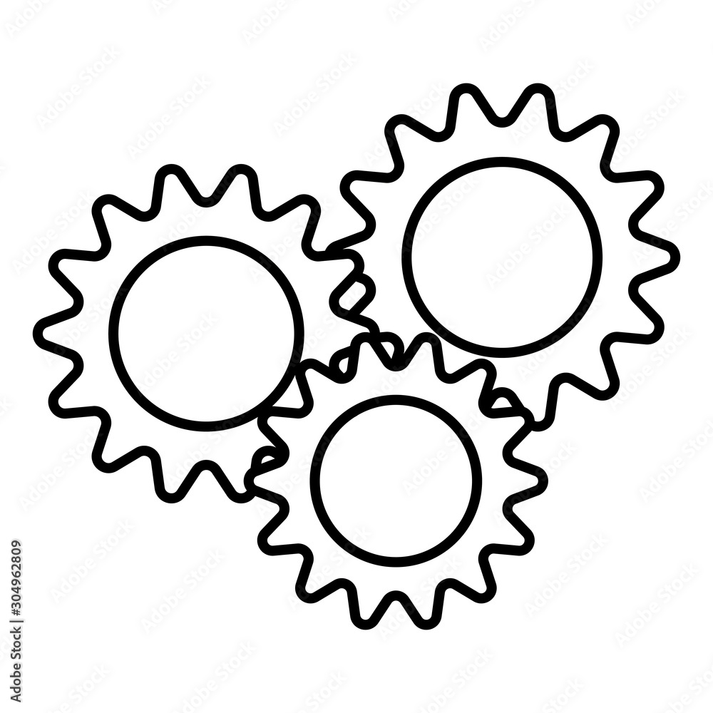 gearwheel tool in white background gearwheel tool in white background