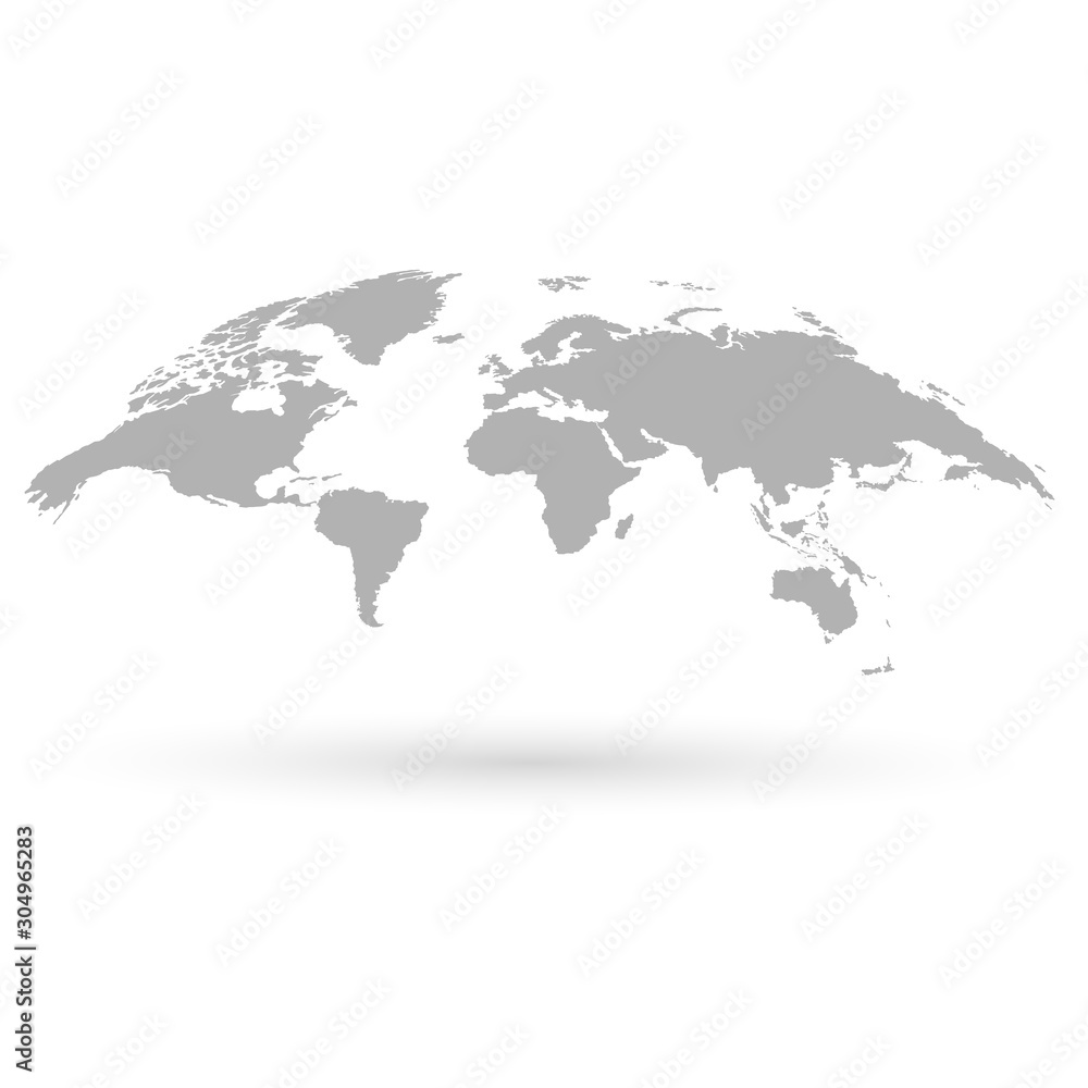 World map 3d. Map of the earth. Earth map on a white background World map 3d. Map of the earth. Earth map on a white background