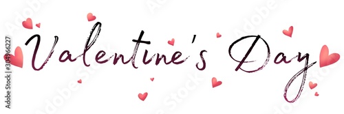 Valentines day background with heart pattern and typography of happy valentines day text . Wallpaper, flyers, invitation, posters, brochure, banners. 