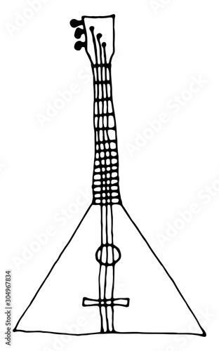 balalaika icon vector. balalaika sign on white background.