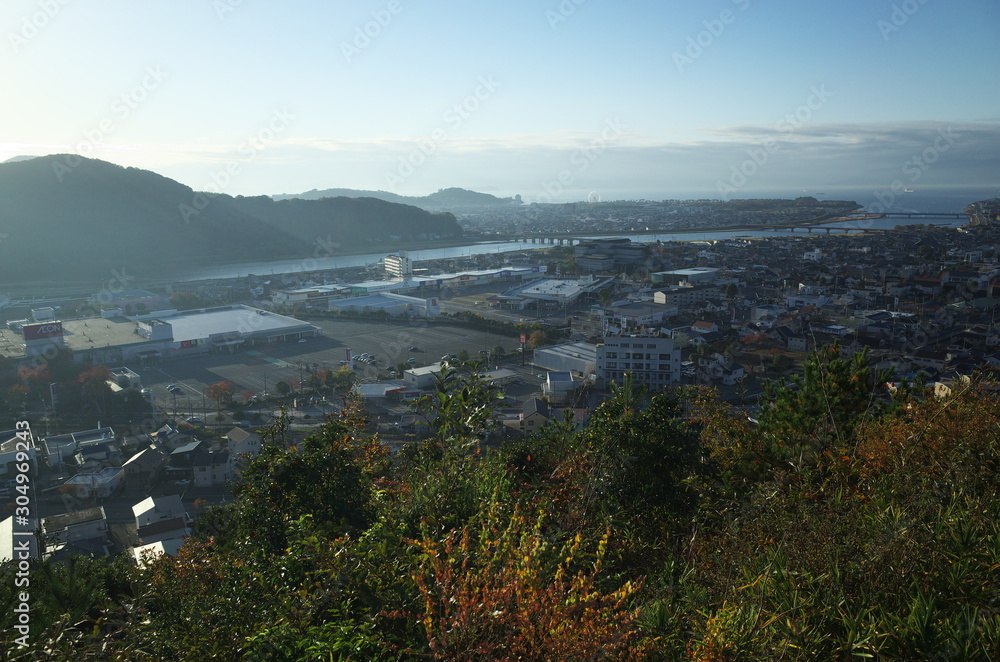 日本の兵庫県赤穂市の山の風景
