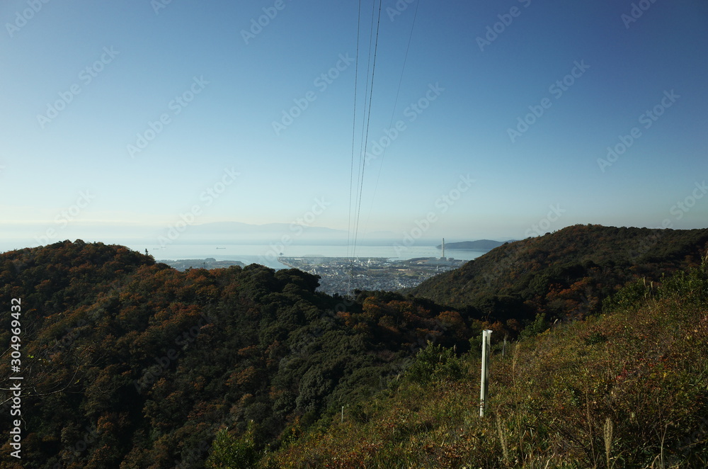 日本の兵庫県赤穂市の山の風景