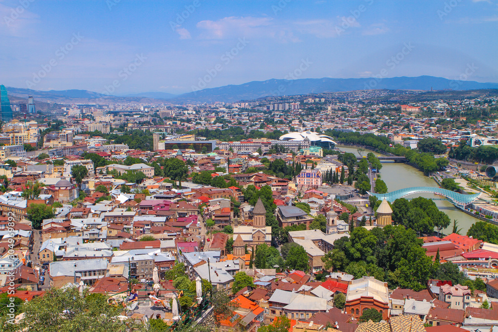 View of the Old Town of Tbilisi the Capital of Georgia.