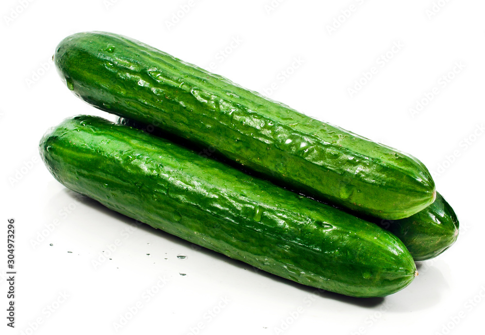 Fresh cucumbers isolated on a white background. Fresh cucumbers isolated on a white background.