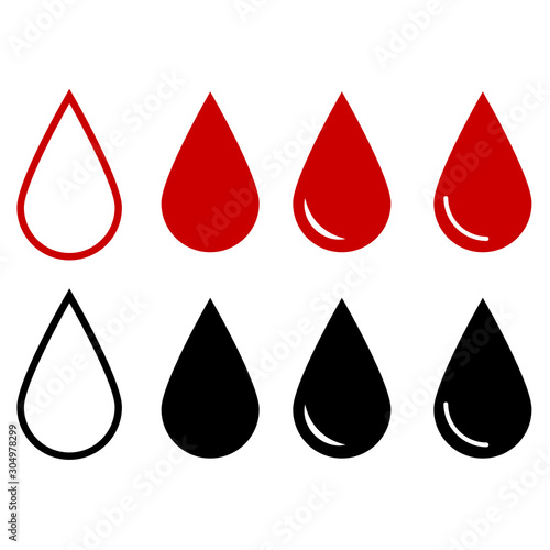 Blood drop icon, vector illustration.