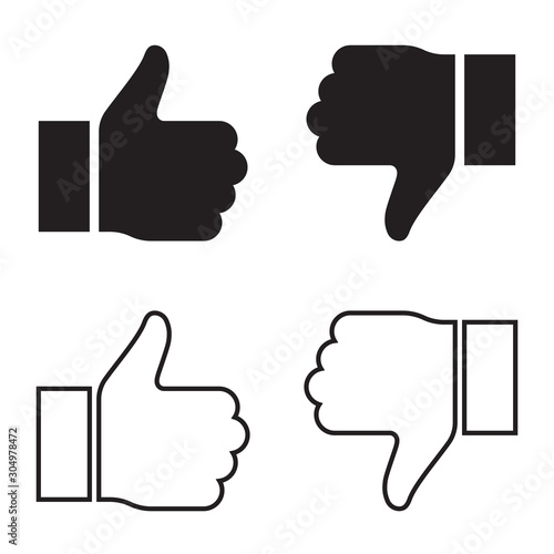 Thumb up and down icons