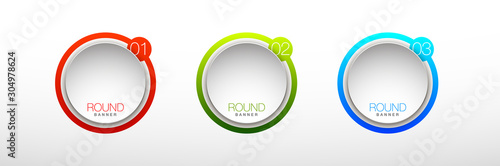3 components chart make up something. Modern business circle infographics three options banner. Vector layout piece chart workflow. 3 piece diagram number component. Three step up options web design