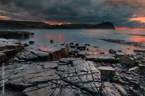 Obraz na płótnie Sunrise at Kimmeridge, Dorset, England w salonie