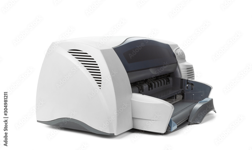 Laser home printer isolated on white background Laser home printer isolated on white background